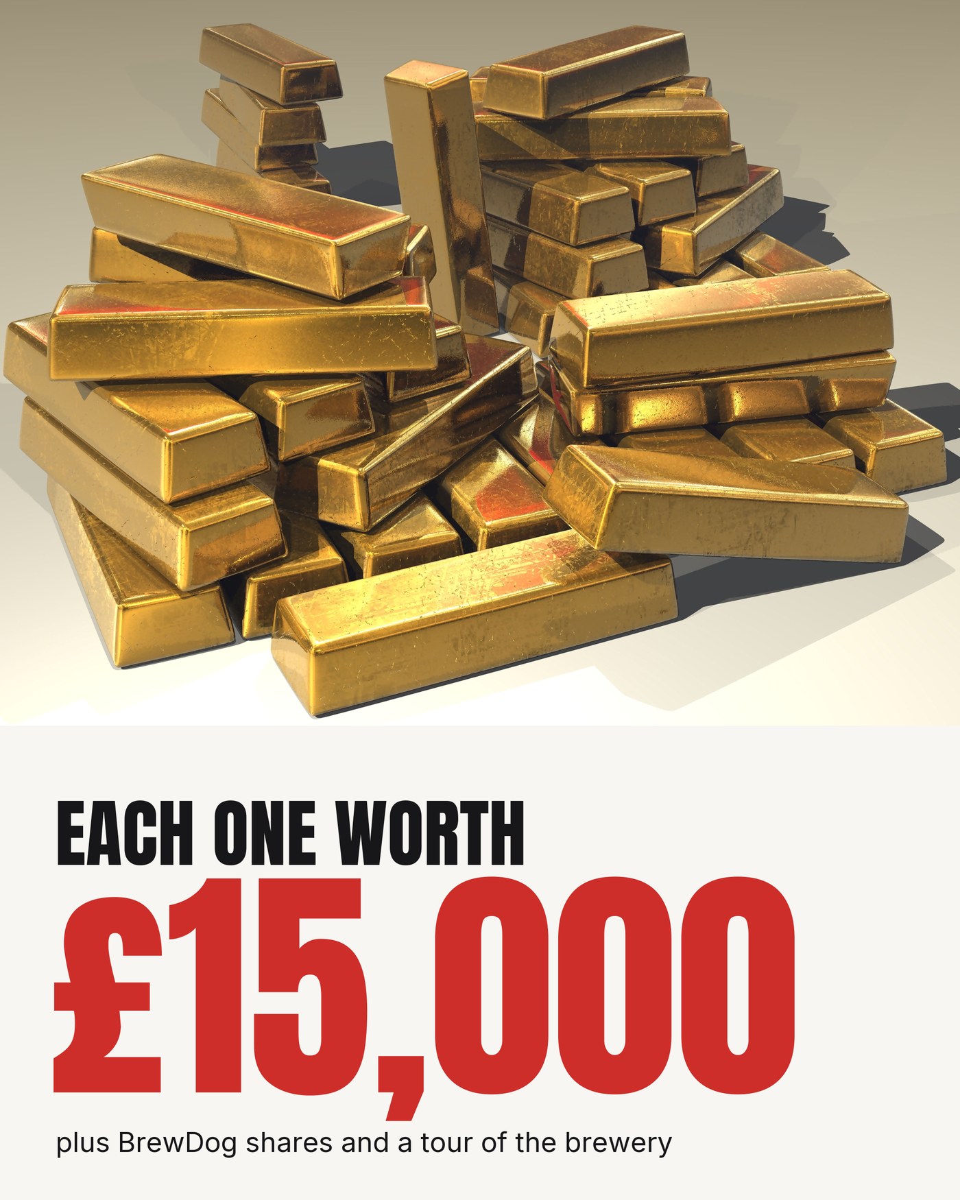 Each one worth £15,000, plus BrewDog shares and a tour of the brewery