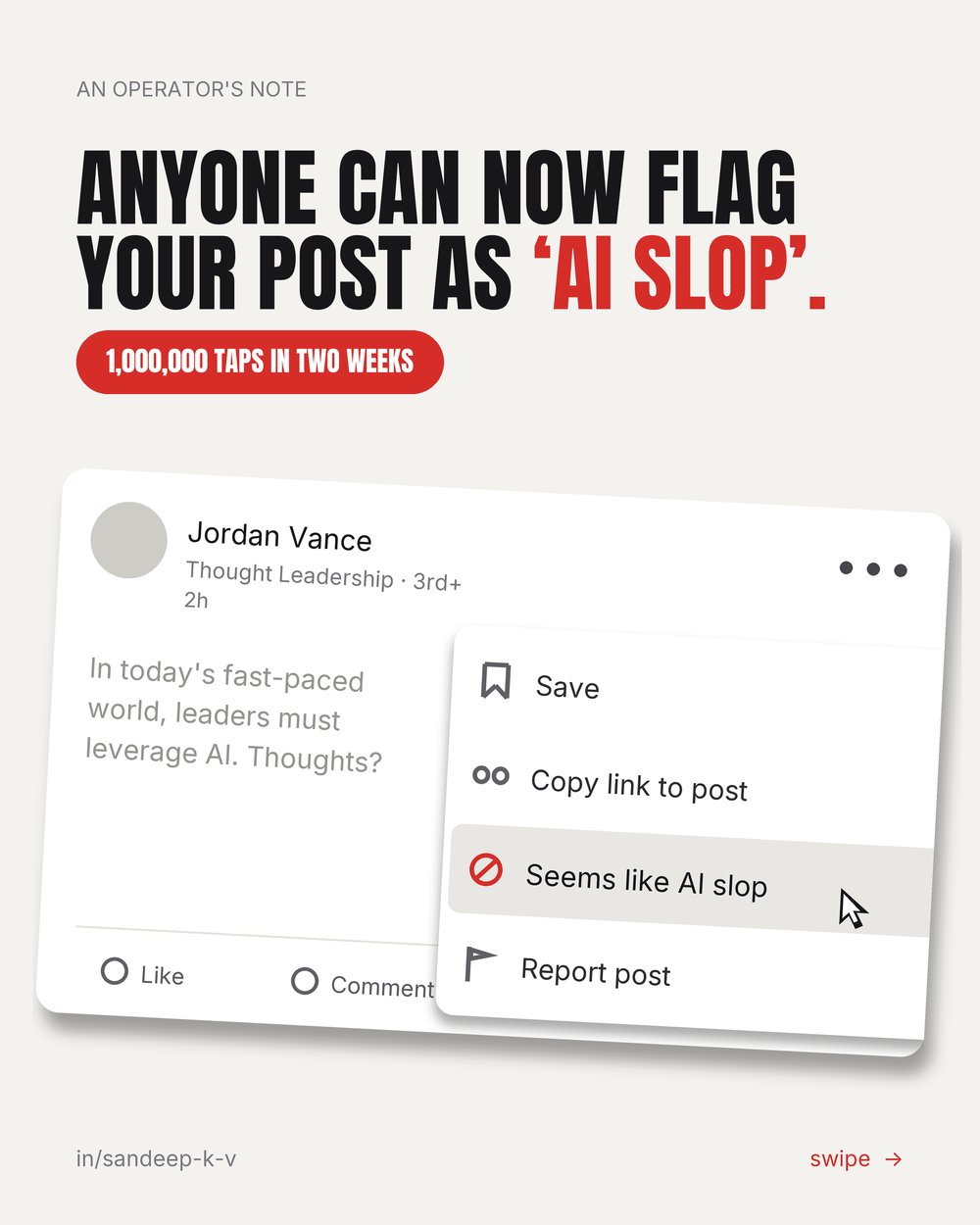 Anyone can now flag your post as AI slop