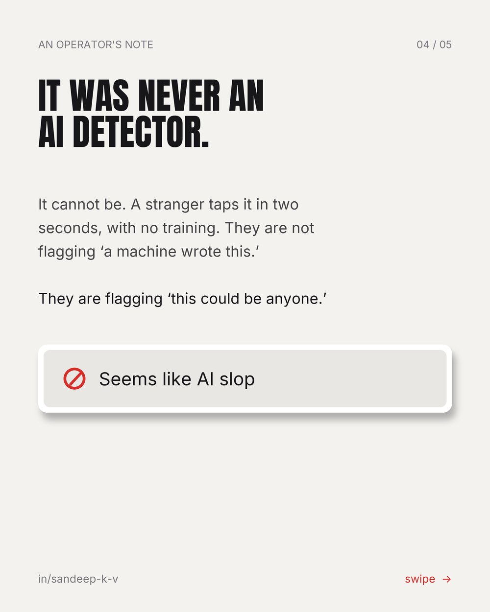 It was never an AI detector, it is a taste test
