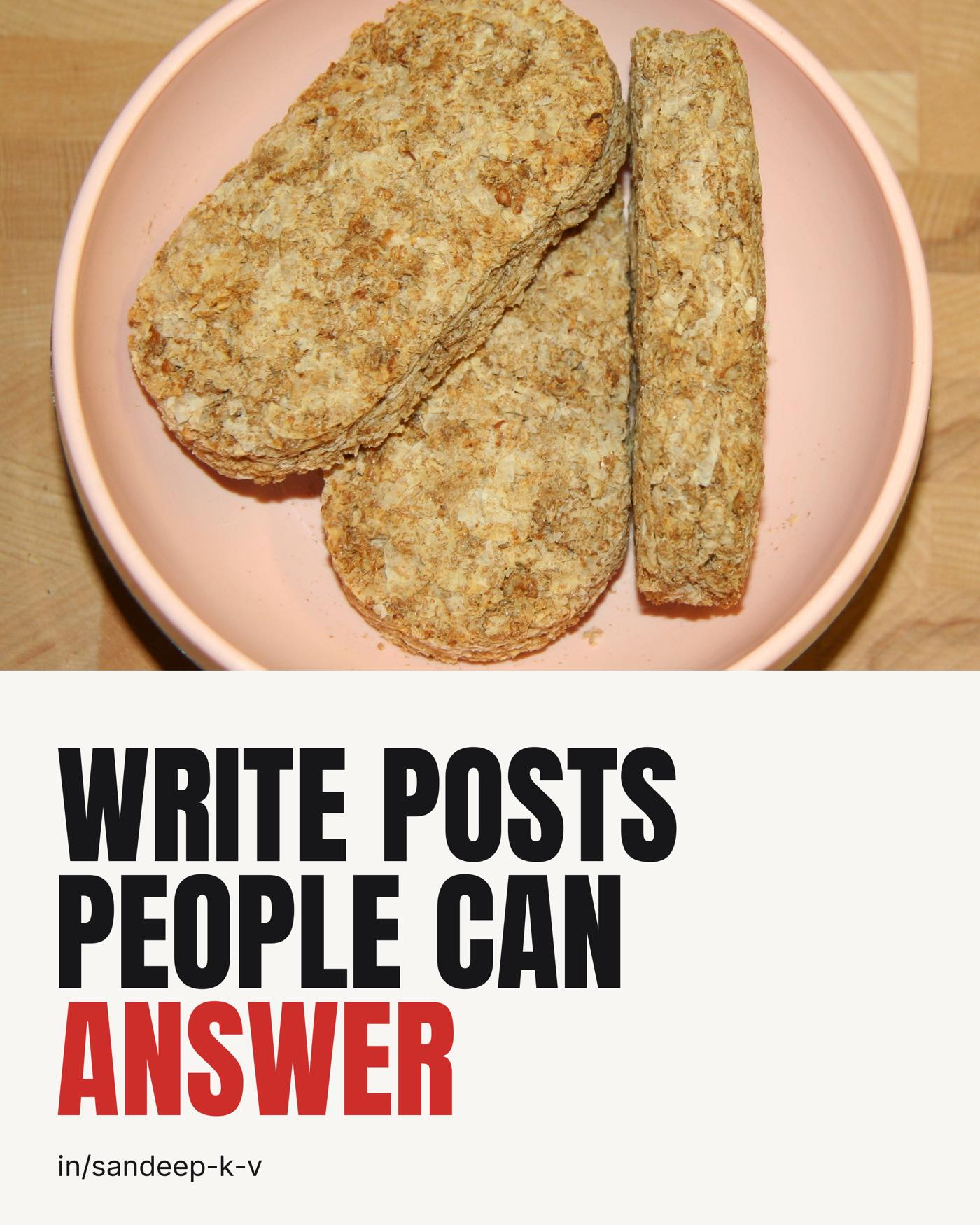 Write posts people can answer