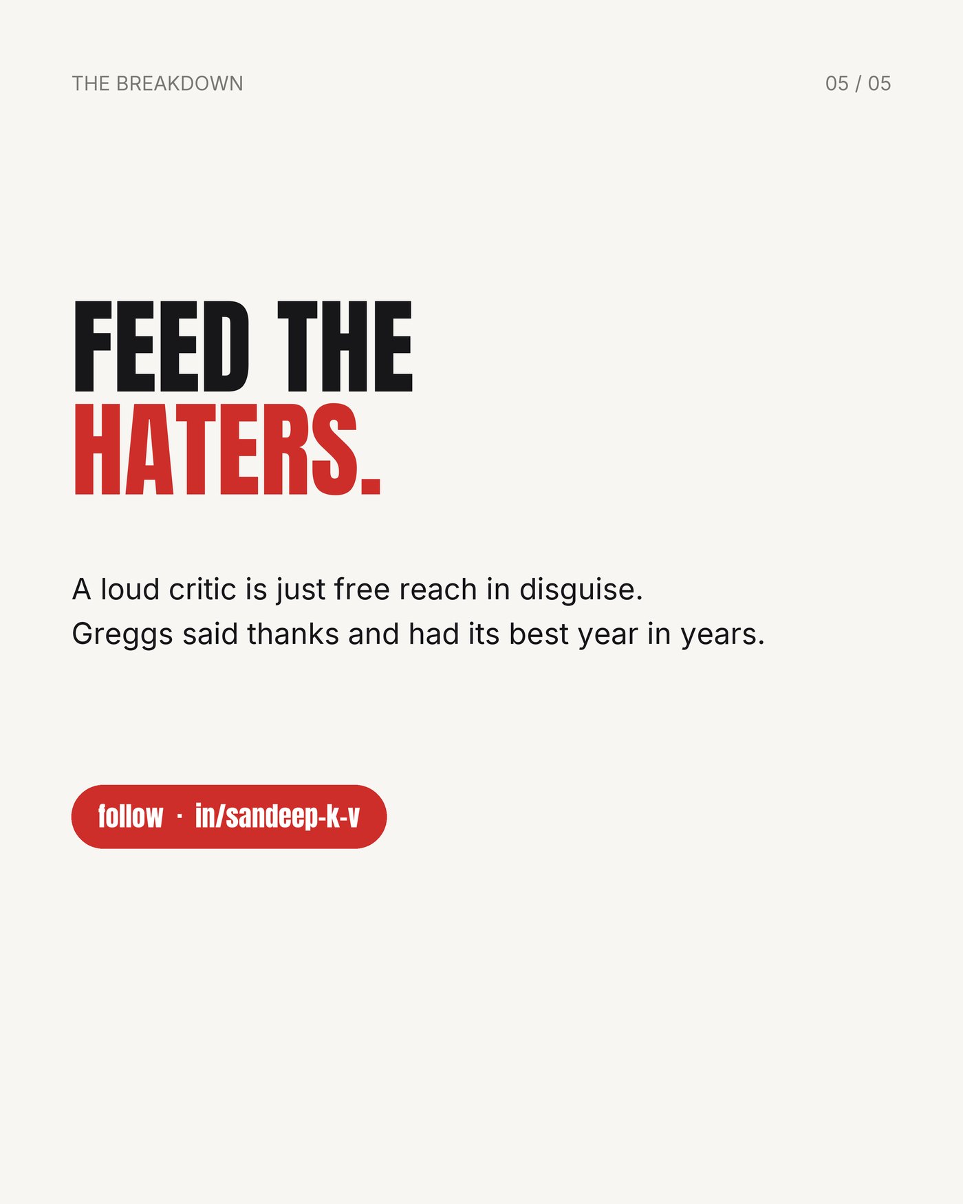 Feed the haters