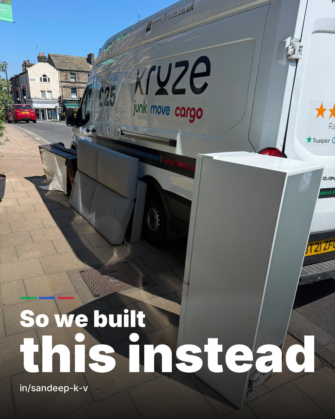 So we built this instead, a Kruze van on a job