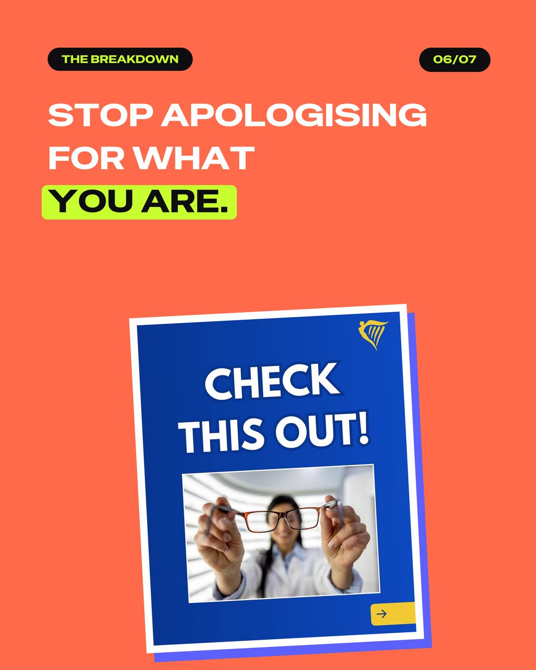 Stop apologising for what you are