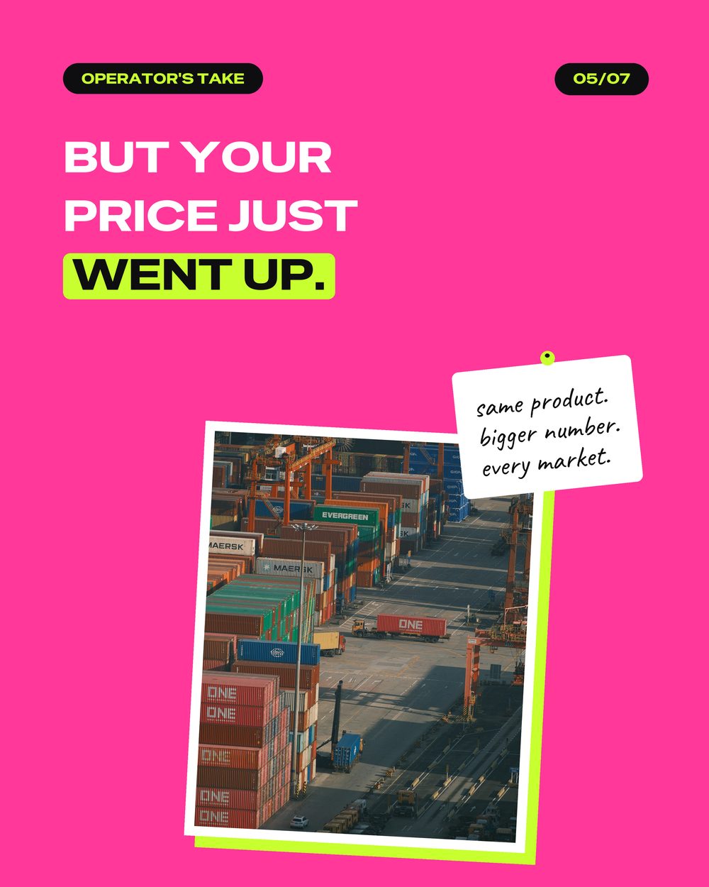 But your price just went up