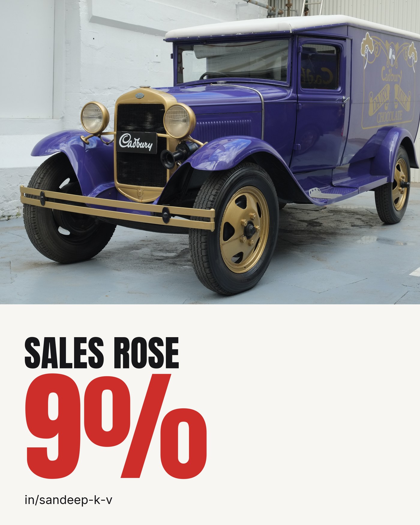 Sales rose 9%