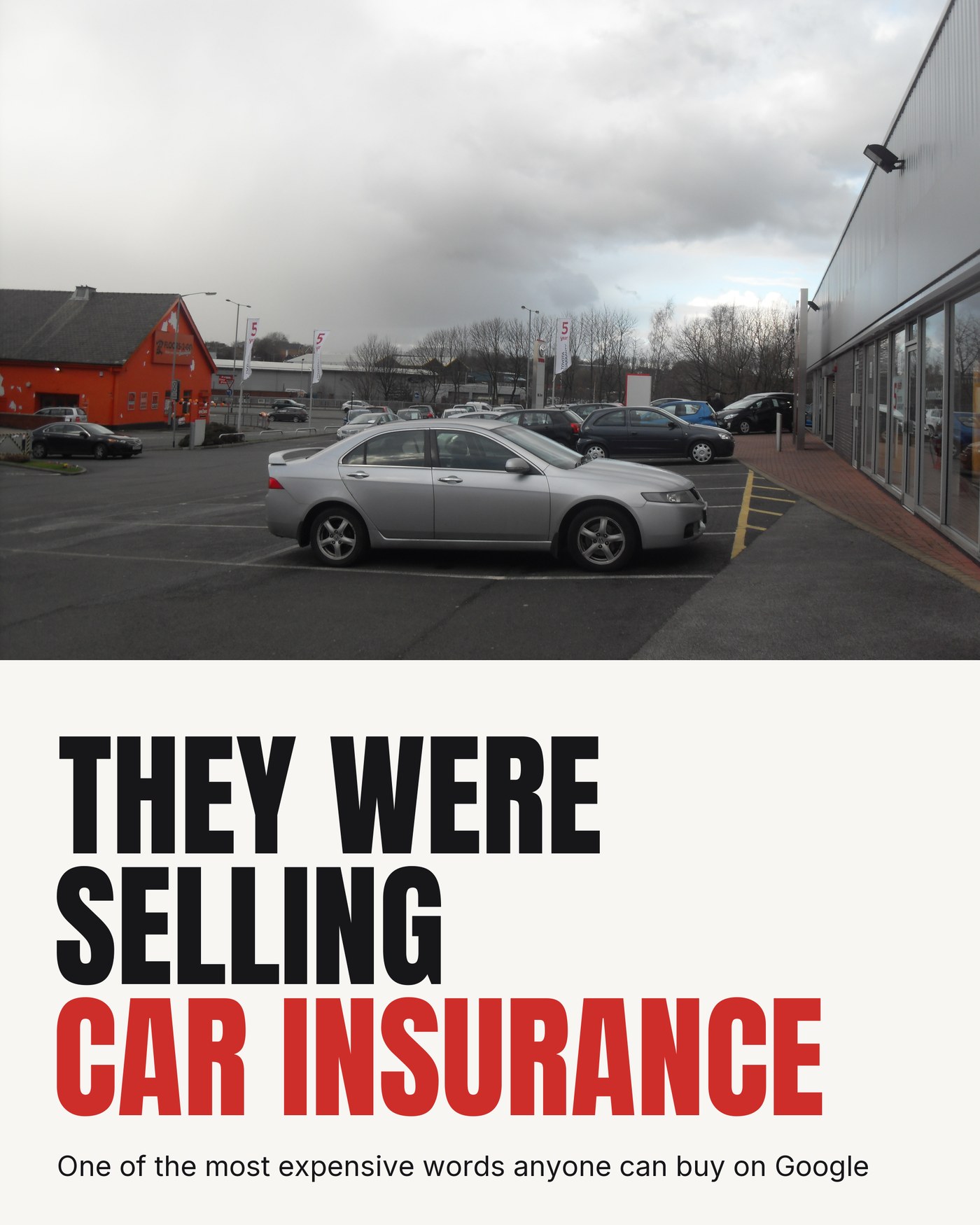 They were selling car insurance, one of the most expensive words anyone can buy on Google