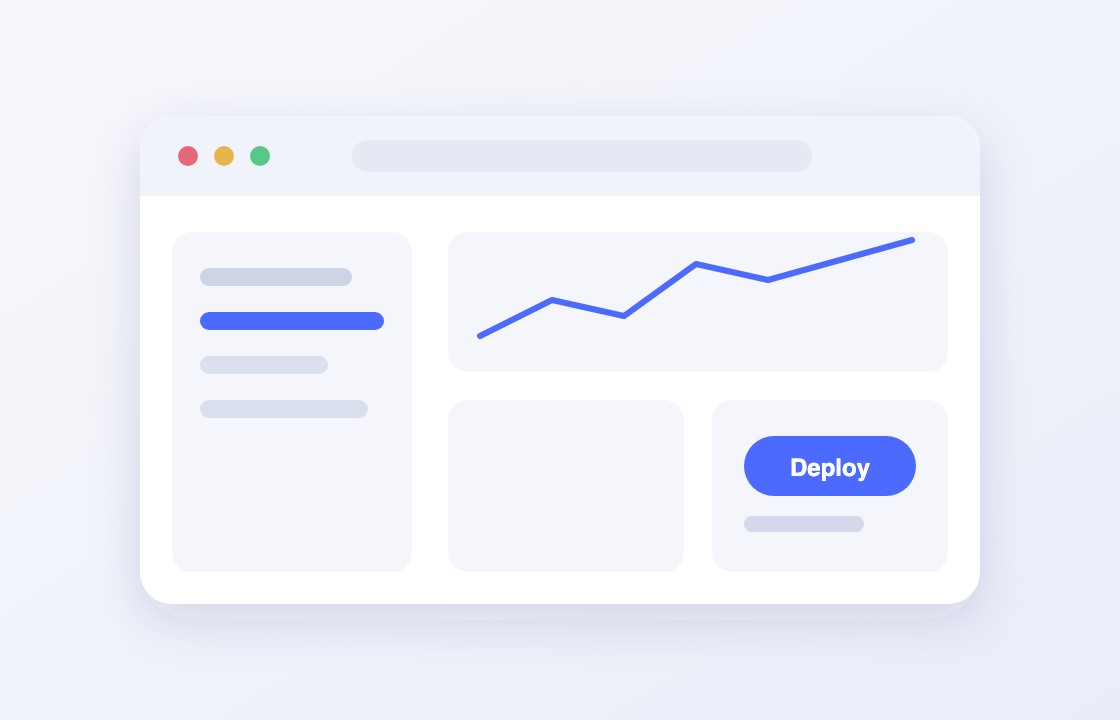 Clean software product interface graphic