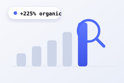Organic search growth with a magnifier motif