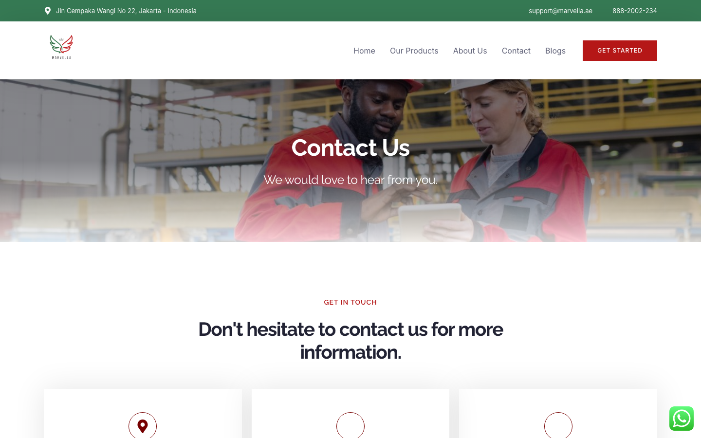 Contact page
