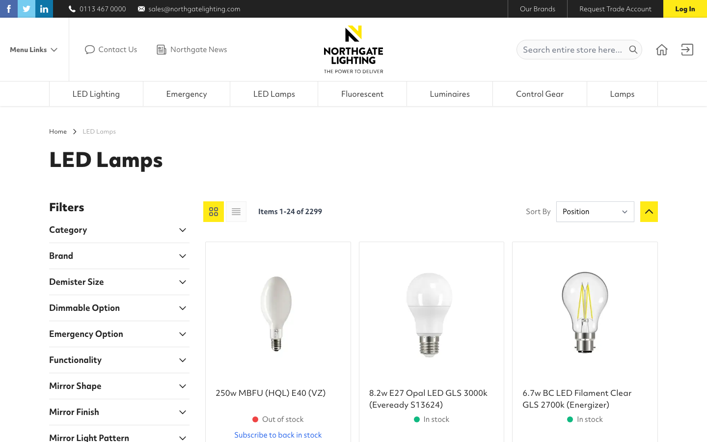 LED Lamps category