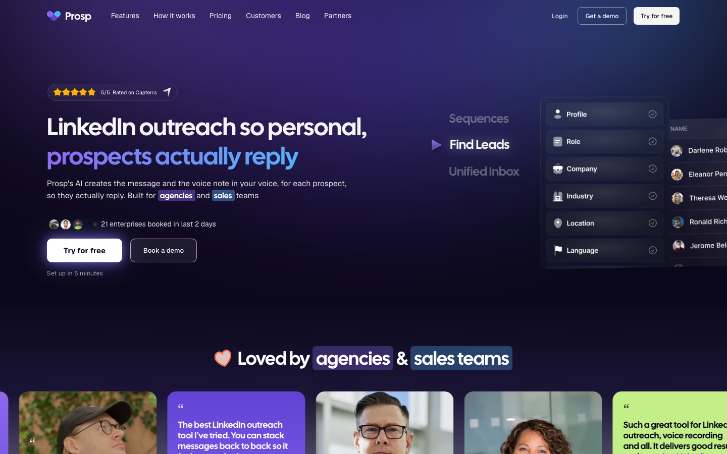 prosp.ai homepage